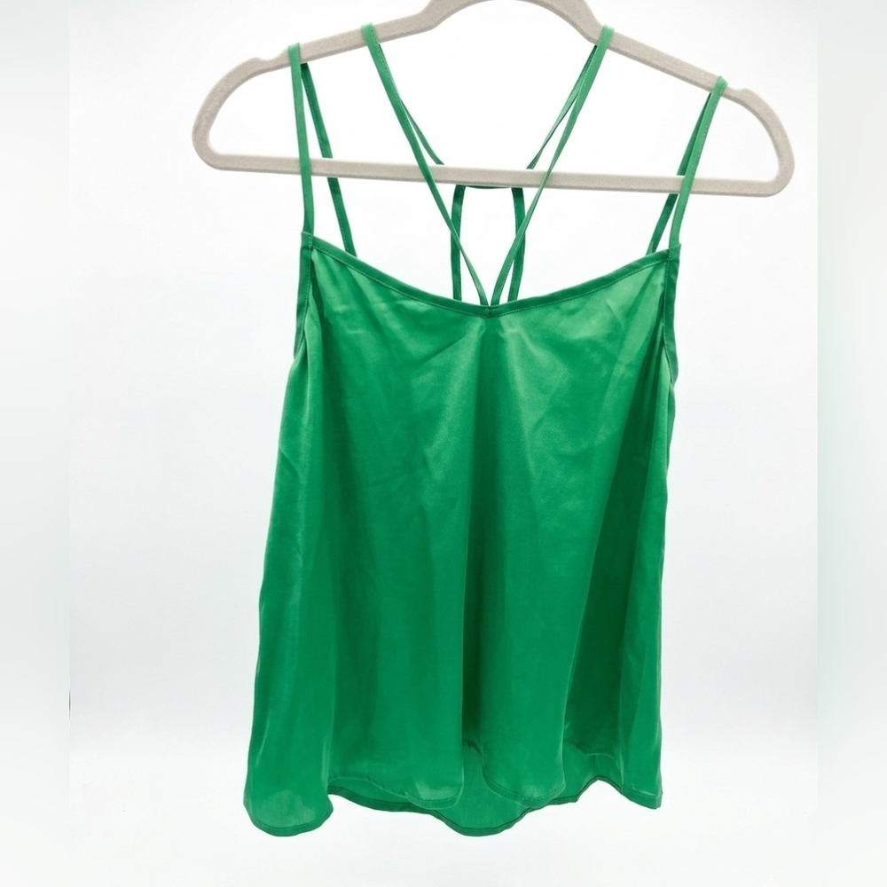 Ladakh‎ Xs Emerald Green Strappy Satin Cami Top Nwt Boutique